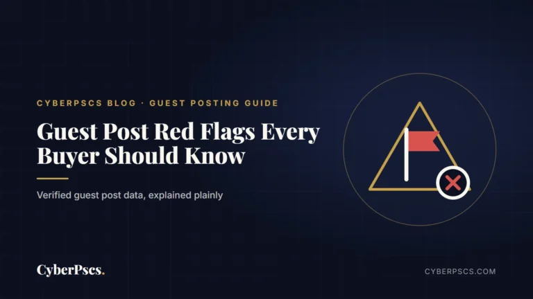 Red flag warning illustration for a guide to guest post red flags, PBNs and link farms