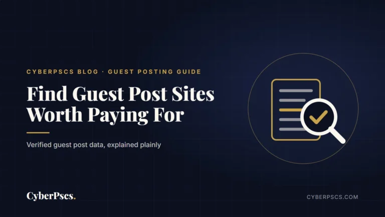 Search icon beside the headline Find Guest Post Sites Worth Paying For